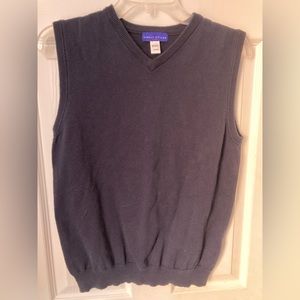 Simply styled navy boys vest L 14/16